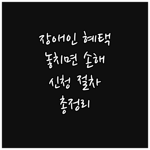 장애인 복지카드 : 놓치면 손해! 모든 혜택과 신청 절차 완벽 정리