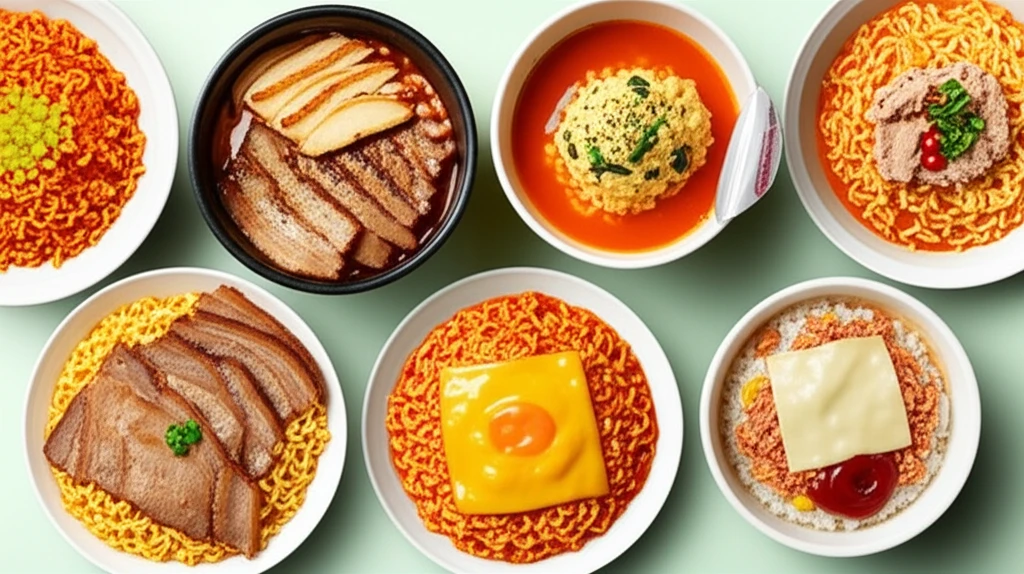 다양한 편의점 꿀조합 메뉴 이미지