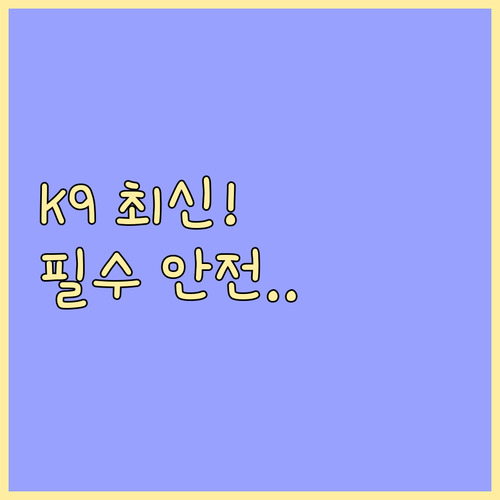 K9 내비게이션 업데이트 방법과 시동 유지 필수 안전 수칙 정리